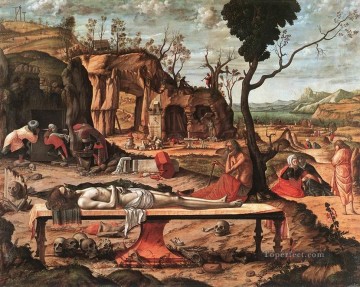 クリスチャン・イエス Painting - 死んだキリストの宗教家ヴィットーレ・カルパッチョ